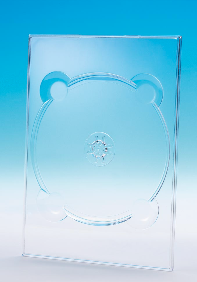 Plastový tray na DVD Digipak, priehľadný, 186 mm x 136 mm