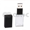 USB KRYSTAL sklo/kov 2.0 - 3.0 ierny
