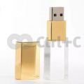 USB KRYSTAL sklo/kov 2.0 - 3.0 zlat