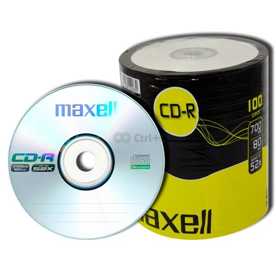 CD-R Maxell 700 MB, celofn 100 ks, 624037