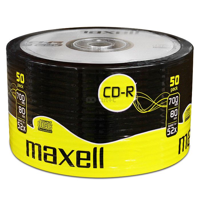 CD-R Maxell 700 MB, celofn 50 ks, 624036