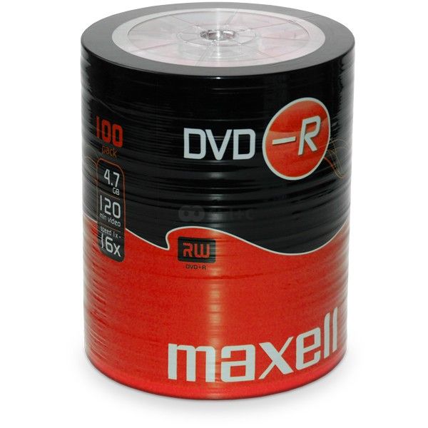 DVD-R Maxell 4,7 GB 16x, celofn 100 ks, 275733