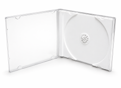 Obal na 1 CD biely s bielym trayom HQ, JWC box - 10,4 mm
