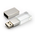 USB KRYSTAL sklo/kov 2.0 - 3.0 strieborny