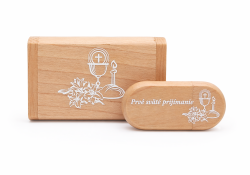Sada USB "Prv� sv�t� prij�manie" kalich s �aliami, ov�l a mal� box
